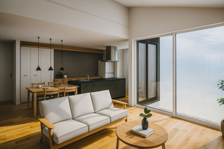 ■当日予約歓迎■長岡市｜アルコーブテラス隣接の勾配天井リビングが生むゆとりの住まい｜完成見学会【予約制】