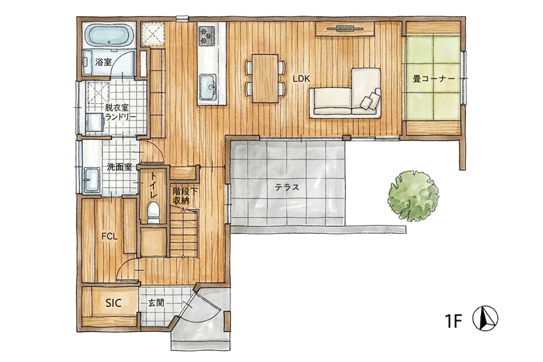 【4/4～公開】長岡市稲保モデルハウス｜中庭を囲むL字プランで、アウトドアを楽しむ暮らし【予約制】