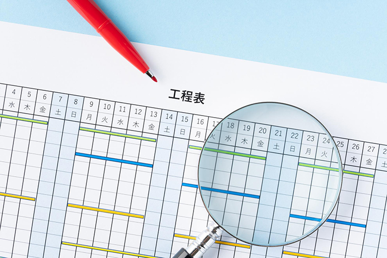 注文住宅の土地探しの工程表